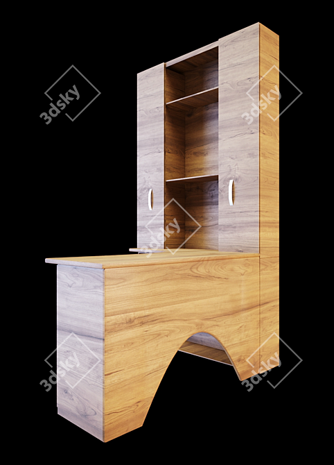 Sleek and Functional Office Table 3D model image 4