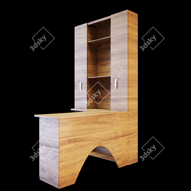 Sleek and Functional Office Table 3D model image 7