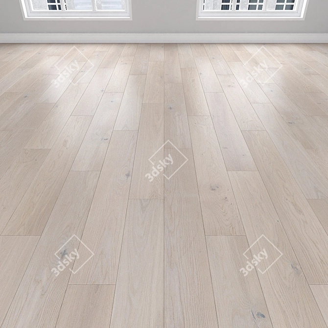 Oak Parquet: Herringbone, Linear & Chevron 3D model image 2