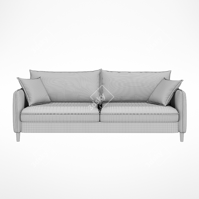 Narvik Straight Sofa (Aura Interiors): Multiple Colors 3D model image 3