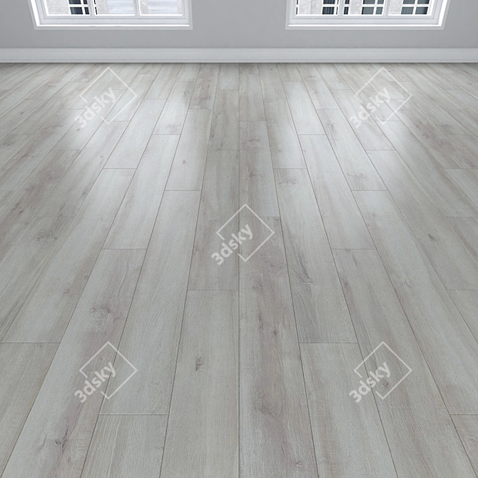 Parquet Oak: Herringbone, Linear, Chevron 3D model image 2