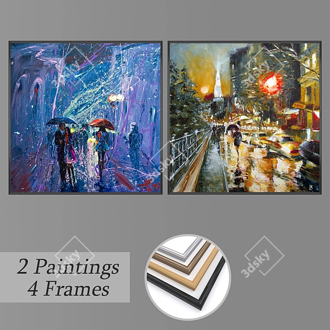 Versatile Set of Wall Paintings 3D model image 1