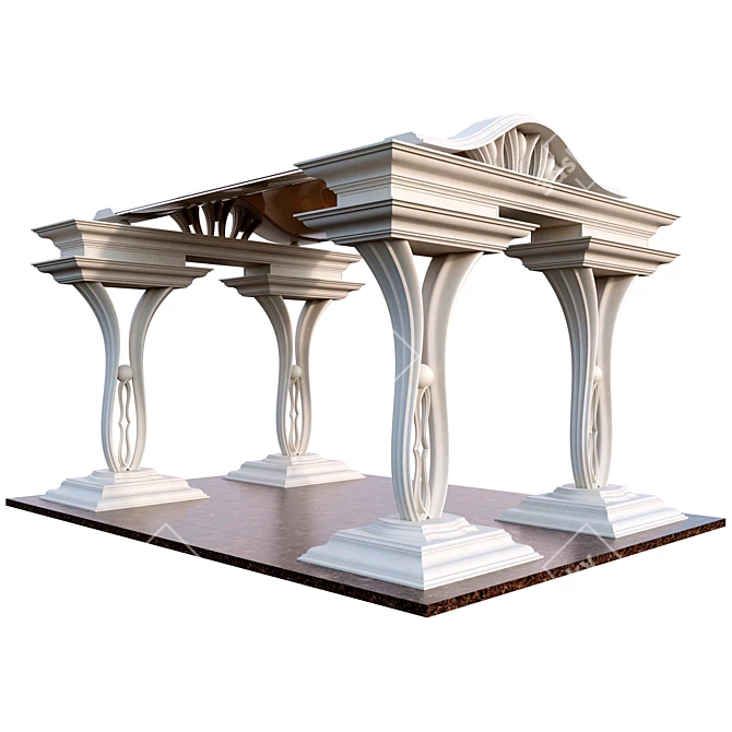 Classic Style Gazebo 3D model image 1