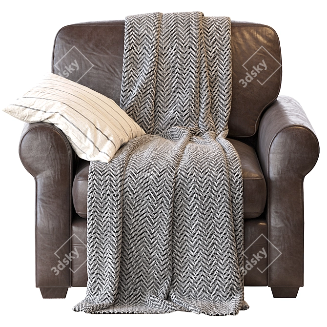 Fremont Upholstered Armchair 3D model image 2