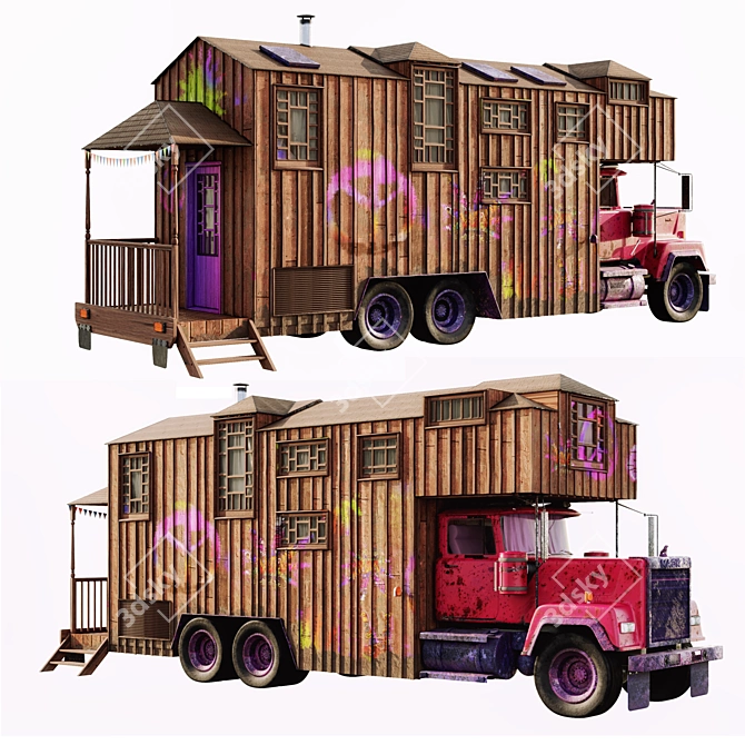 Title: Hippie Traveler's Dream 3D model image 5