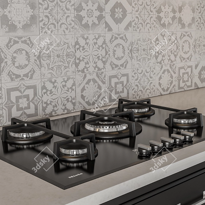 NeoClassic Dark Gray 20-Piece Kitchen Set 3D model image 4