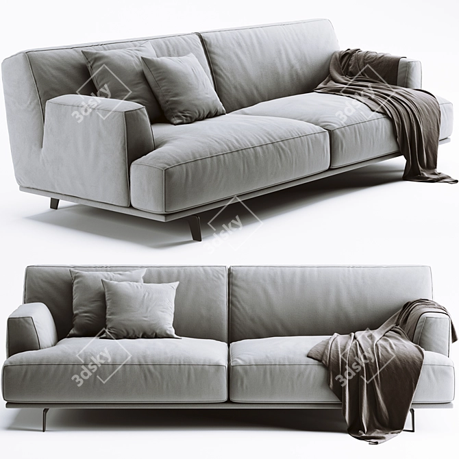 Elegant Poliform Tribeca Sofa 3D model image 1