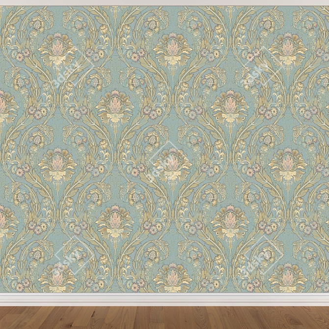 Seamless Wallpaper Set - 3 Colors 3D model image 2