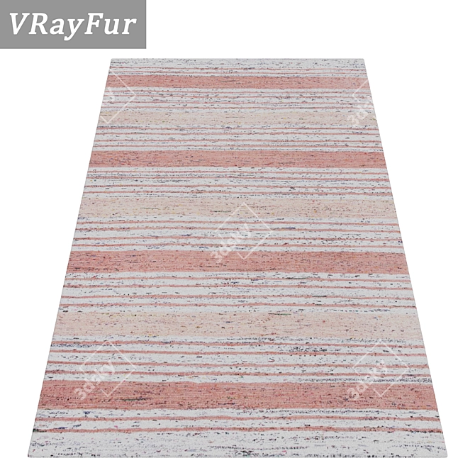 Luxury Rug Collection: Set of 3 High-quality Carpets 3D model image 2