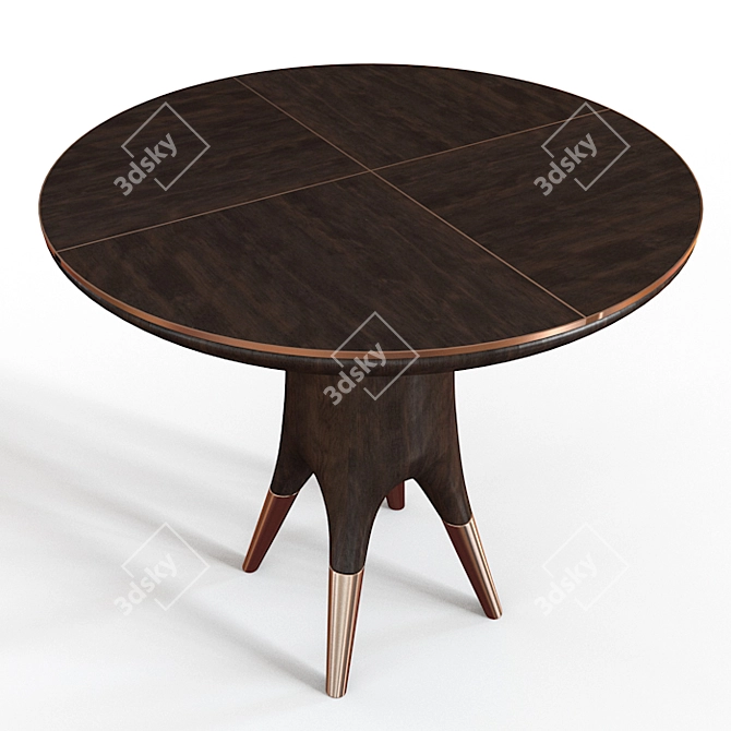 Fungi Feast: Mushroom Dining Table 3D model image 2