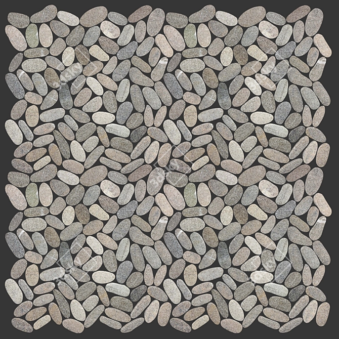 Zen Pebbles: Vitality Mica Mosaic 3D model image 3