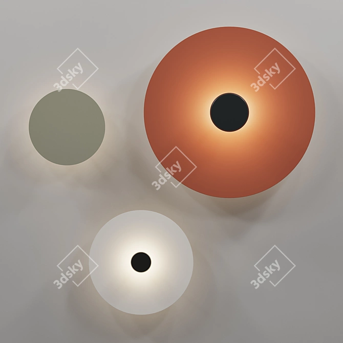 VIBIA Flat Ceiling Lamp: Sleek & Stylish Illumination 3D model image 3