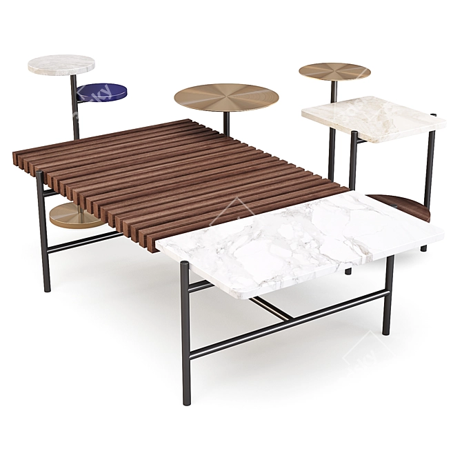 Eclipse: Modern Multi-Level Accent Tables 3D model image 4