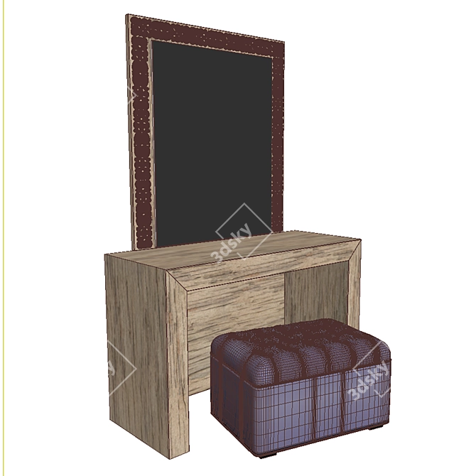 Elegant Vanity Dressing Table 3D model image 2