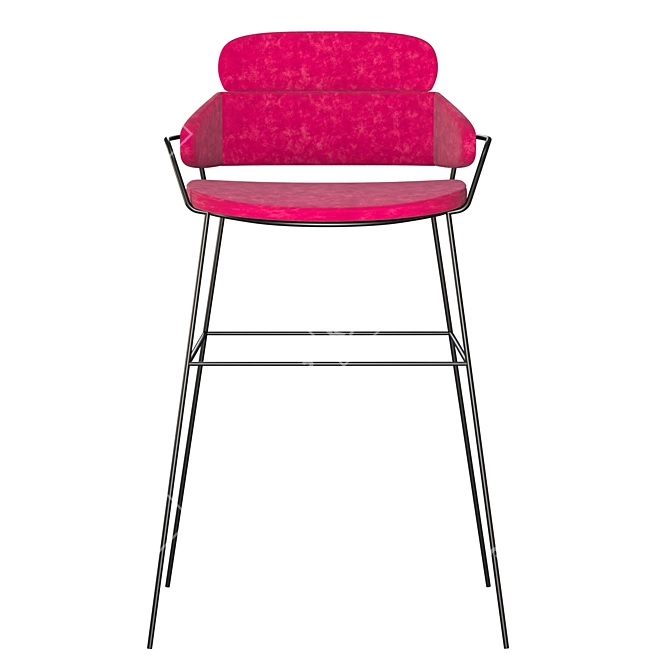 Modern Ergonomic Stool 3D model image 3