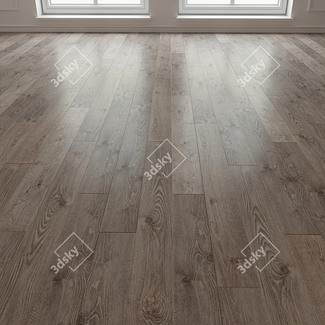 Oak Natur Grey Laminate Parquet 3D model image 3