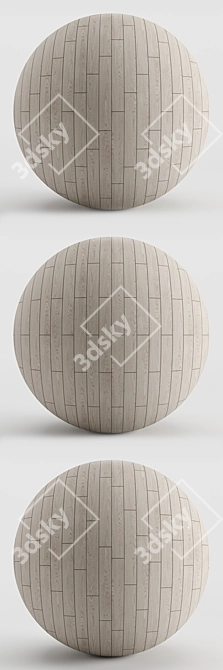Oak Floor: Seamless PBR Textures 3D model image 1