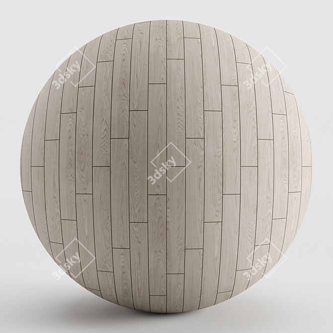 Oak Floor: Seamless PBR Textures 3D model image 5