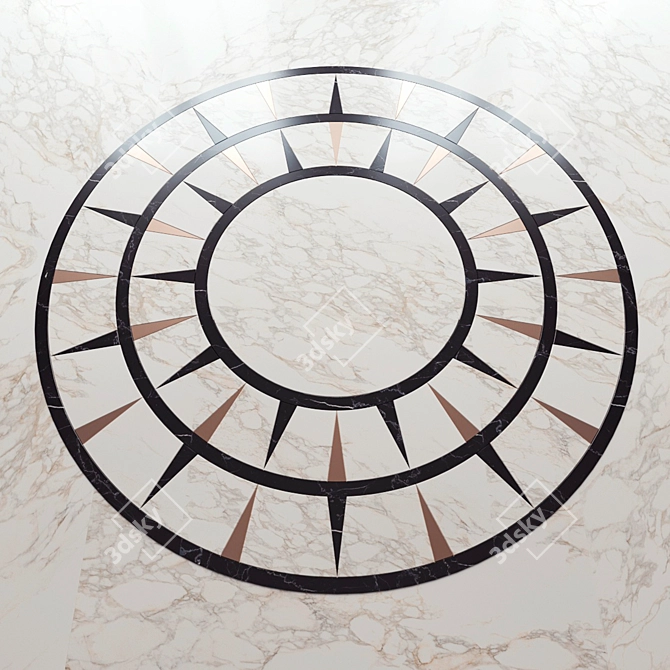 Luxurious Marble Floor Panel by Madique 3D model image 1