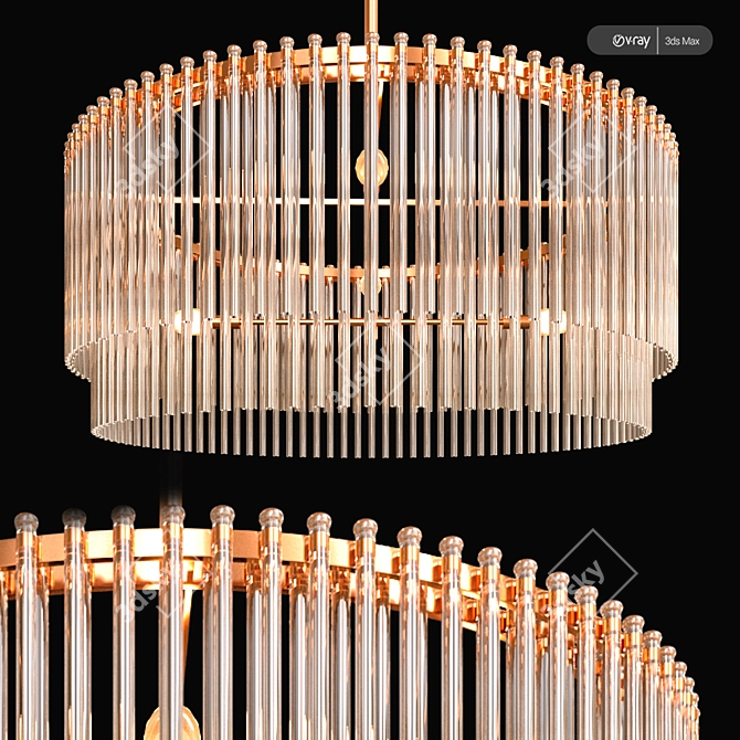 Luxury Crystal Chandelier: Royalton by Romatti 3D model image 1