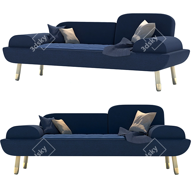  Modern Minimalist Sofa 3D model image 2