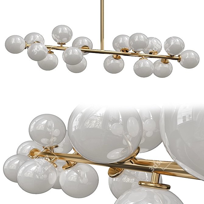 Radiant Glow: Candela Chandelier 3D model image 1