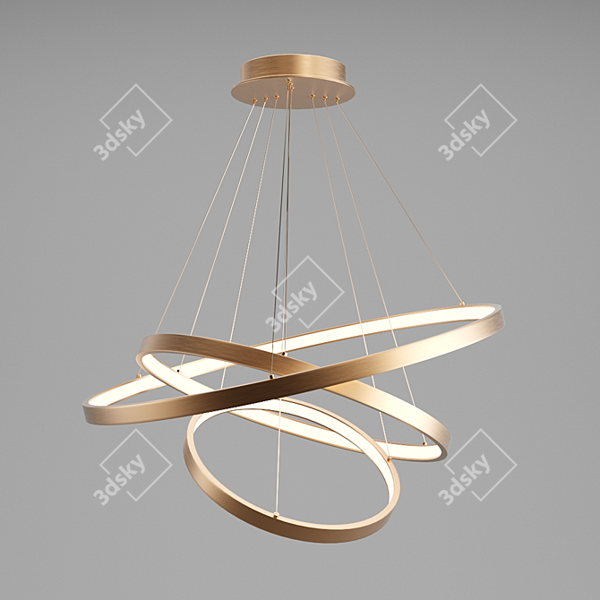 Baycheer LED Modern Chandelier 3D model image 2