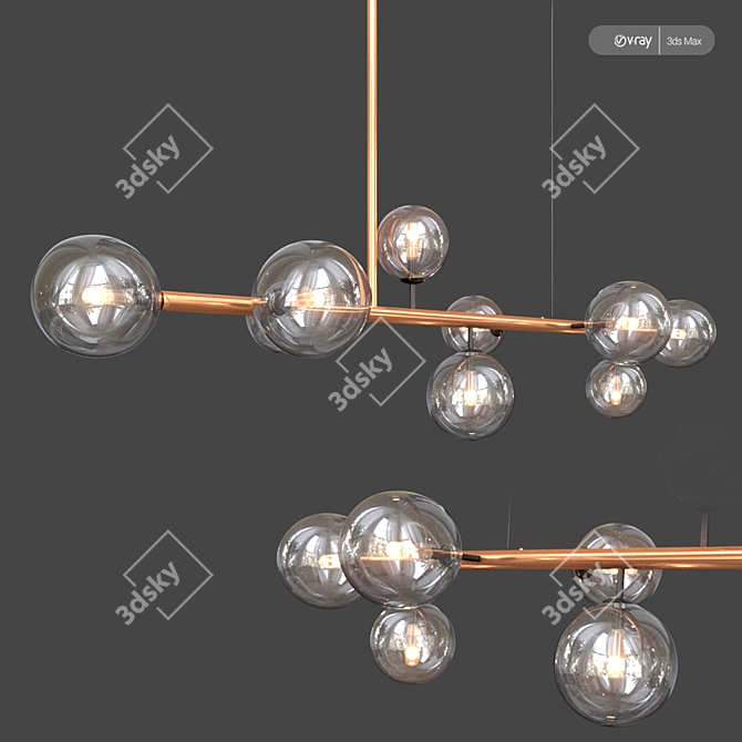 Romatti Chandelier - Domingo: Elegant Lighting Marvel 3D model image 1