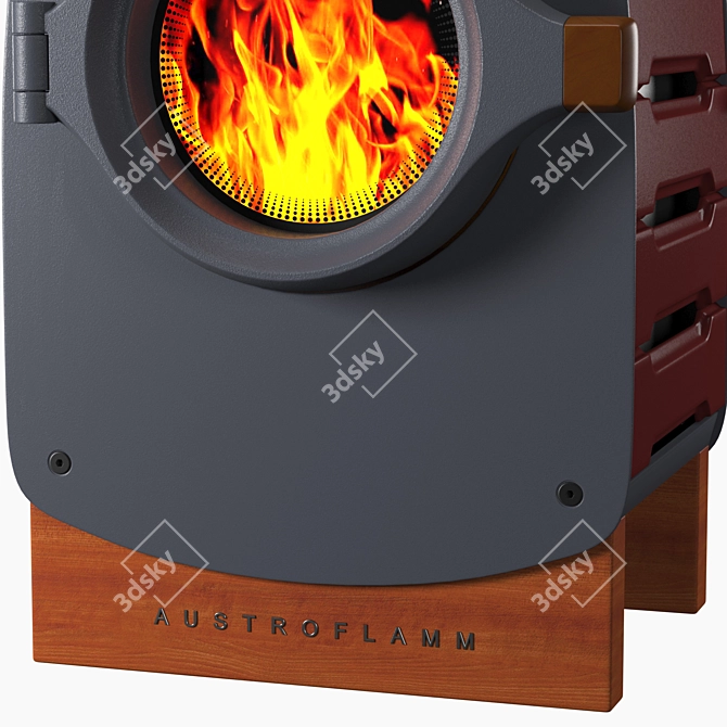 Austroflamm Bobby: Oval Fireplace for Home, Bar, or Restaurant 3D model image 2
