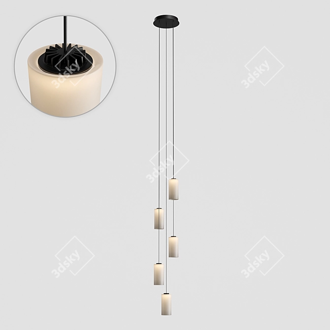 Elegant Cirio Pendant Chandelier 3D model image 2