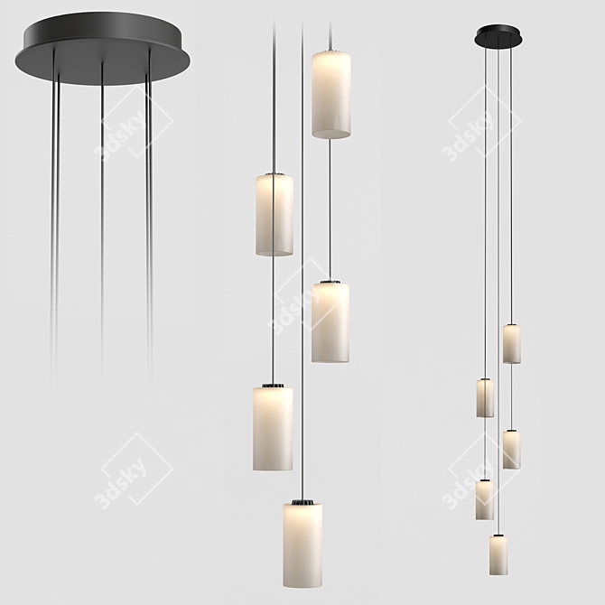 Elegant Cirio Pendant Chandelier 3D model image 3