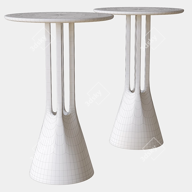 Delcourt Tee Side Table: Sleek Elegance 3D model image 2