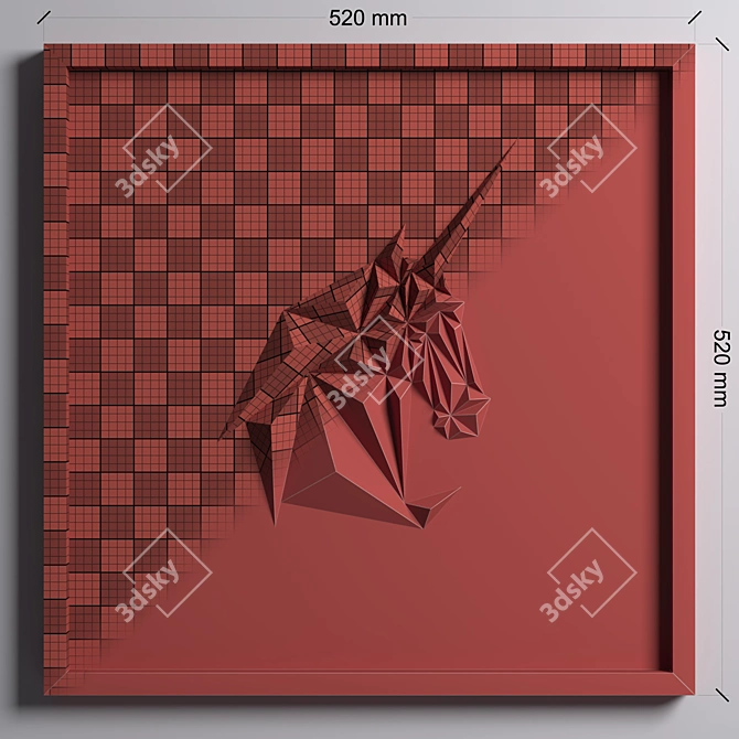 Dimensional Paper Artwork: Stunning 3D Sculpture 3D model image 2