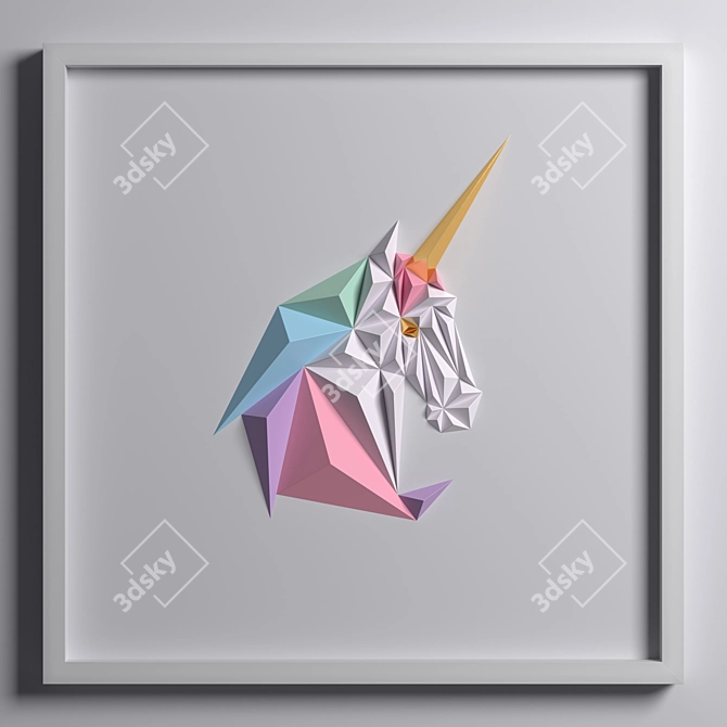 Dimensional Paper Artwork: Stunning 3D Sculpture 3D model image 3