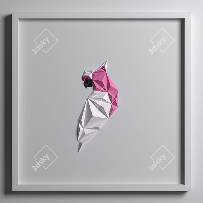 Dimensional Paper Artwork: Stunning 3D Sculpture 3D model image 4