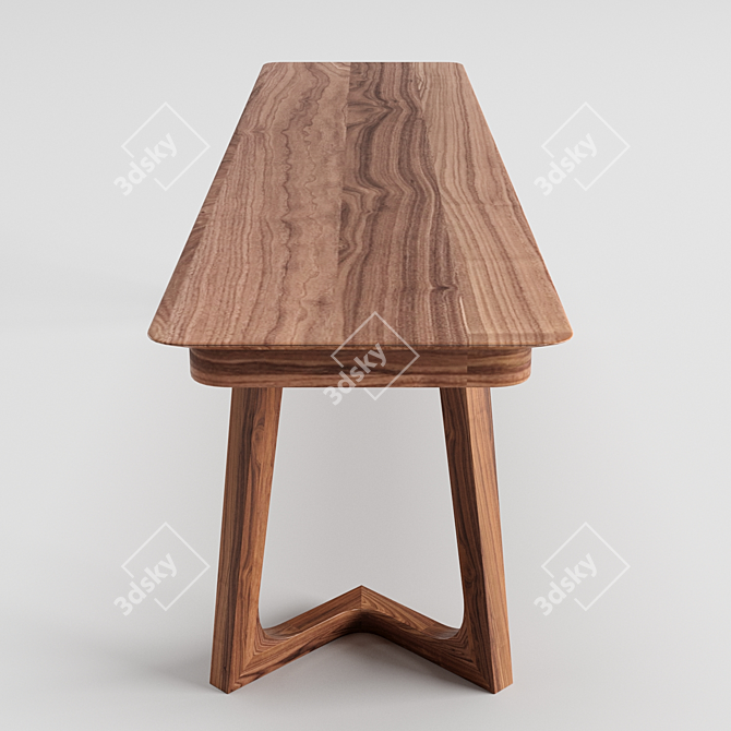 Elegant CRESS Bench - Scandinavian Style 3D model image 3