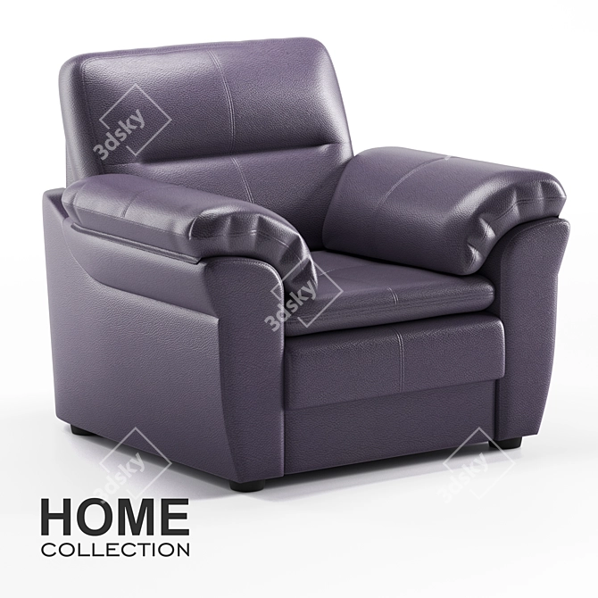 Rimini Bellagio Lavender Armchair: Elegant and Comfortable 3D model image 1