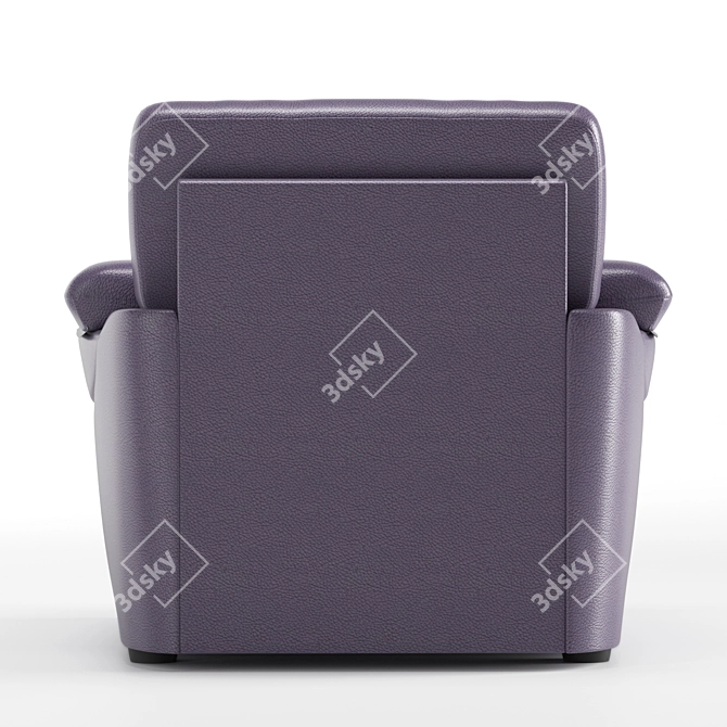 Rimini Bellagio Lavender Armchair: Elegant and Comfortable 3D model image 3