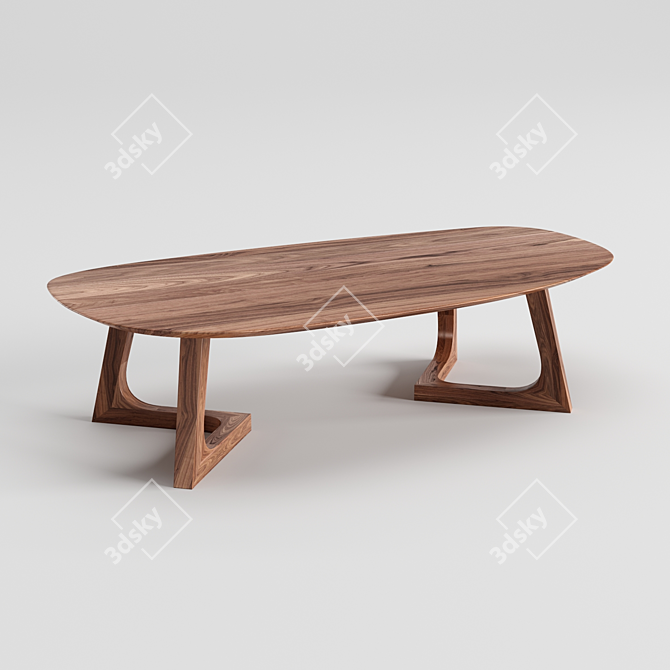 Modern Minimalist CRESS Coffee Table 3D model image 1