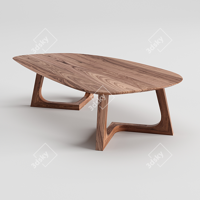 Modern Minimalist CRESS Coffee Table 3D model image 3