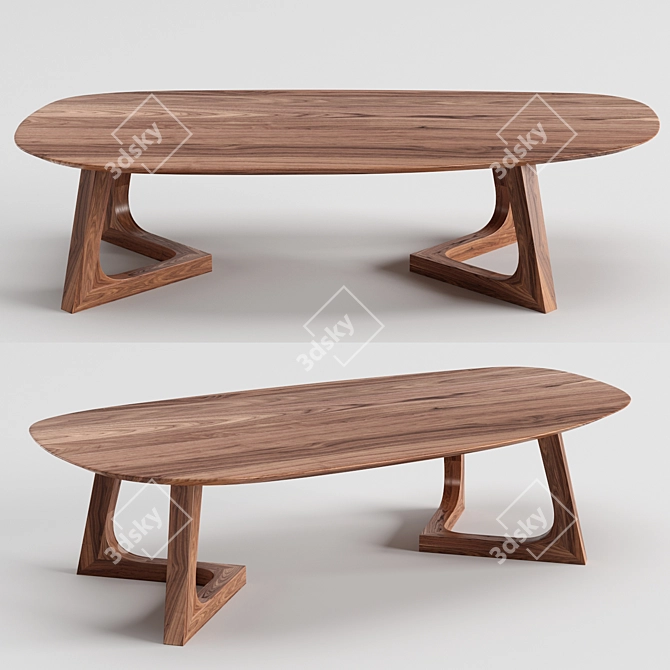 Modern Minimalist CRESS Coffee Table 3D model image 4