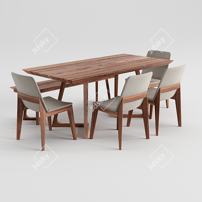 Elegant CRESS Dining Table 3D model image 4