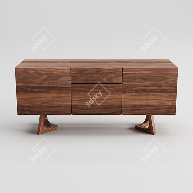 Modern Scandinavian CRESS Sideboard 3D model image 1