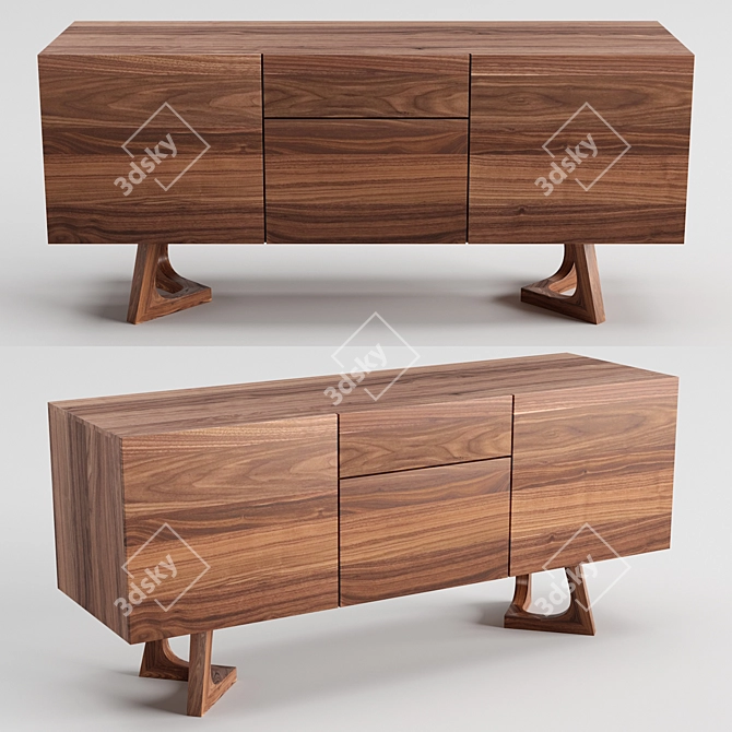 Modern Scandinavian CRESS Sideboard 3D model image 3