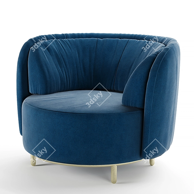 Wave Armchair: Italian Luxury for Ultimate Comfort! 3D model image 1