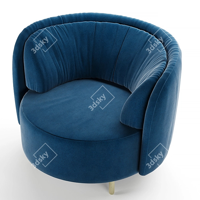 Wave Armchair: Italian Luxury for Ultimate Comfort! 3D model image 3