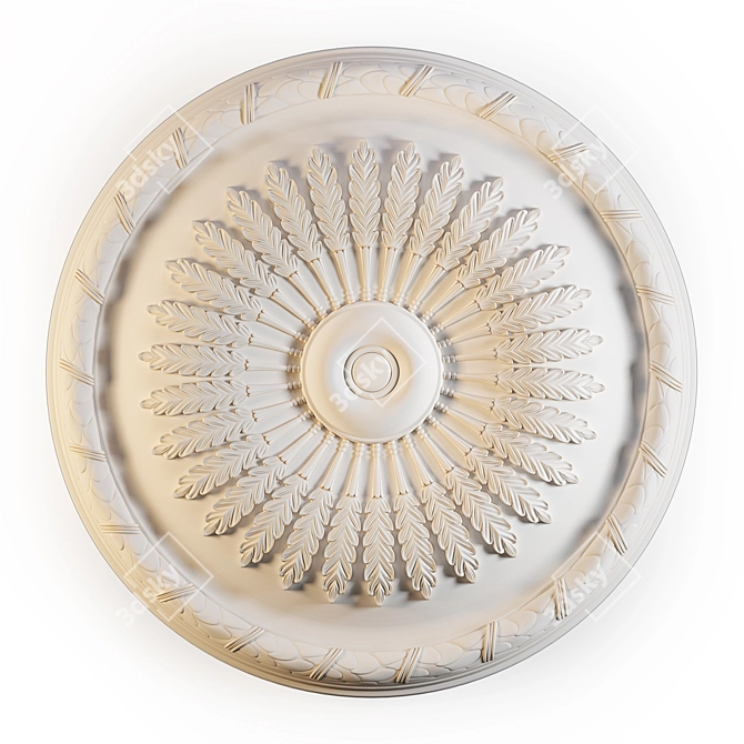 Elegant Ceiling Rose - Perfect B3062 3D model image 1