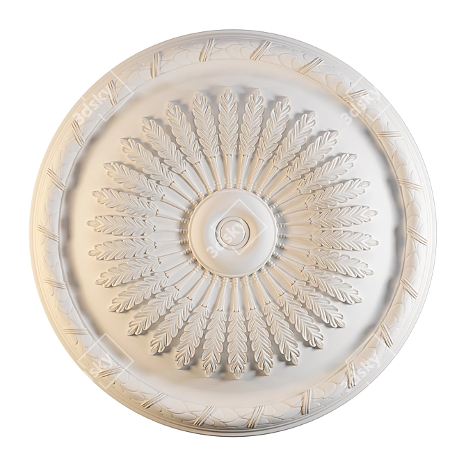 Elegant Ceiling Rose - Perfect B3062 3D model image 4