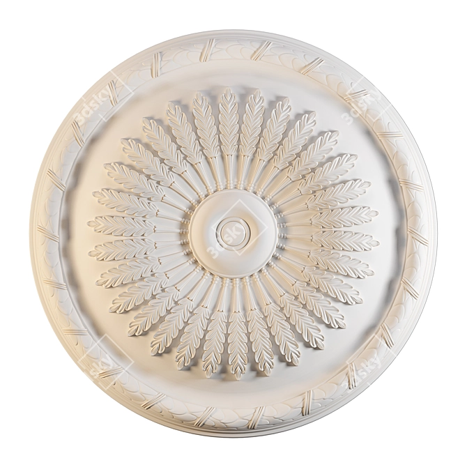 Elegant Ceiling Rose - Perfect B3062 3D model image 5