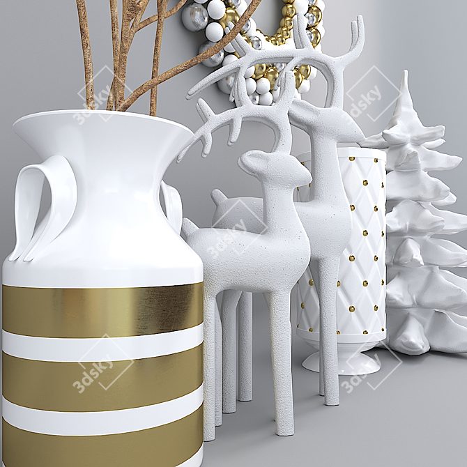 Festive Holiday Decor Set 3D model image 3